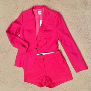 J.Crew Pink Blazer and Shorts Set Size 6